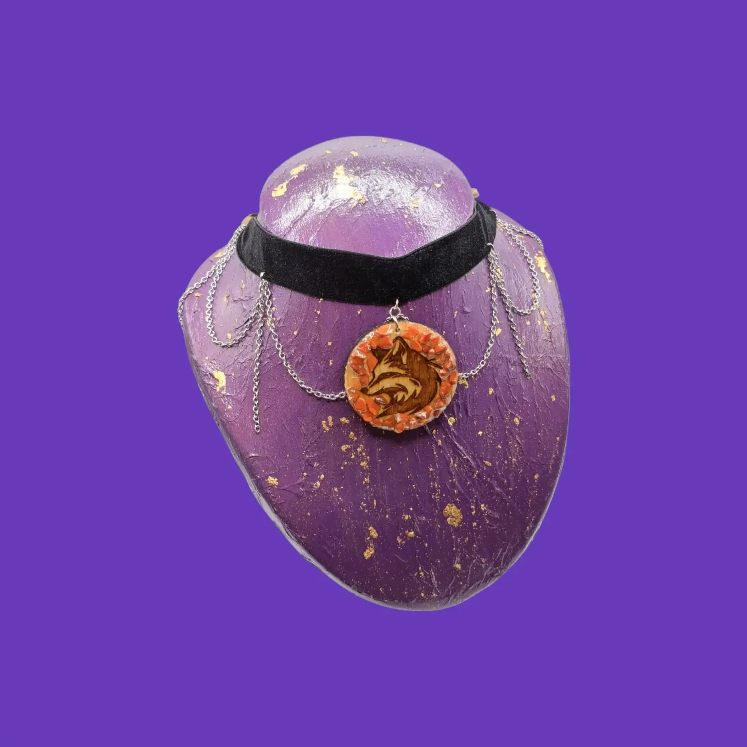 Pendentif renard en bois blacksoulcreations-pendentif-renard-bois