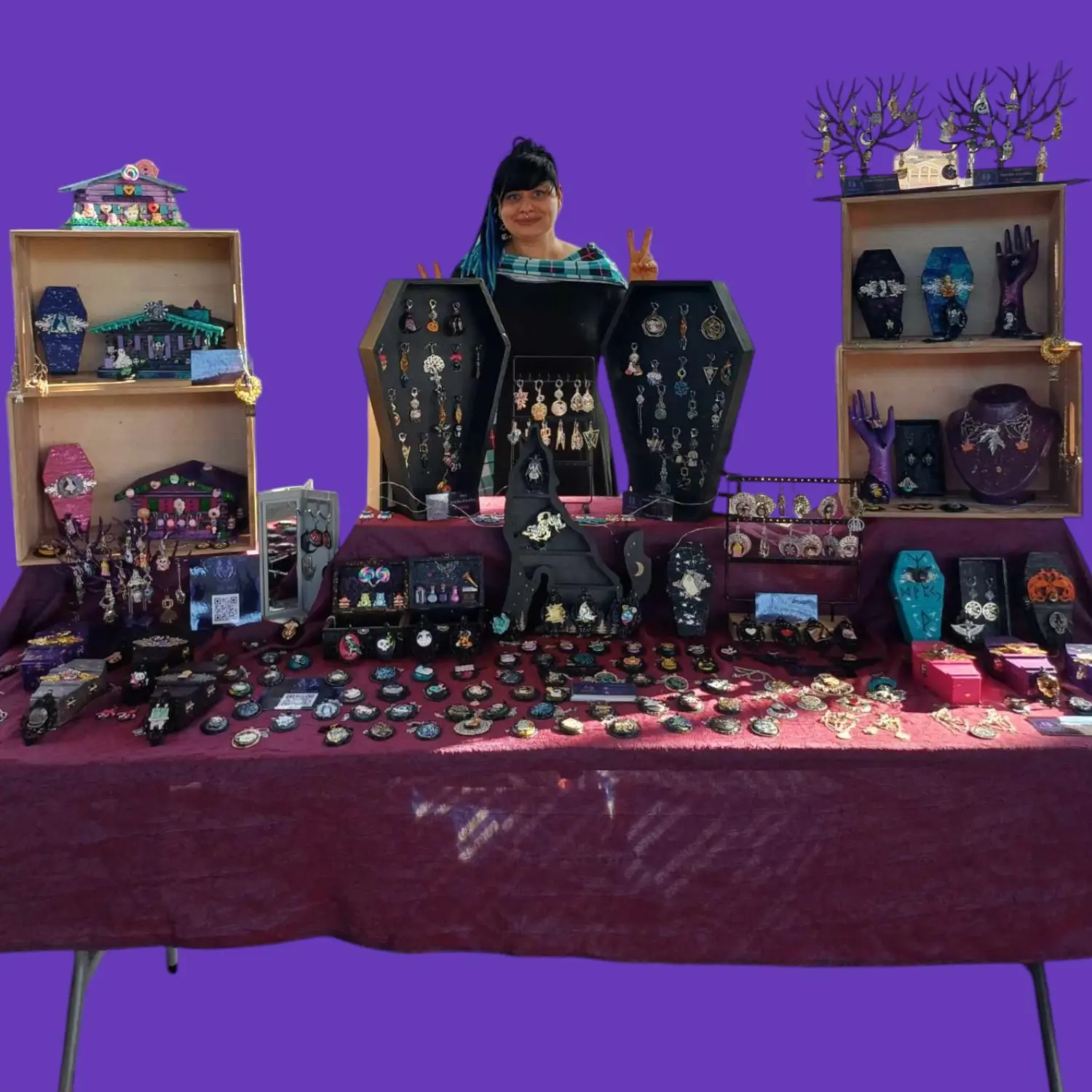 Notre stand en convention blacksoulcreations-creations-en-bois-recycle