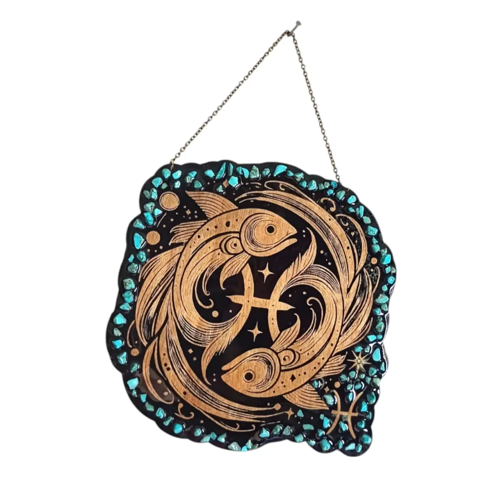 blacksoulcreations-decoration-signe-astrologique-bois-poisson-pierres-naturelles
