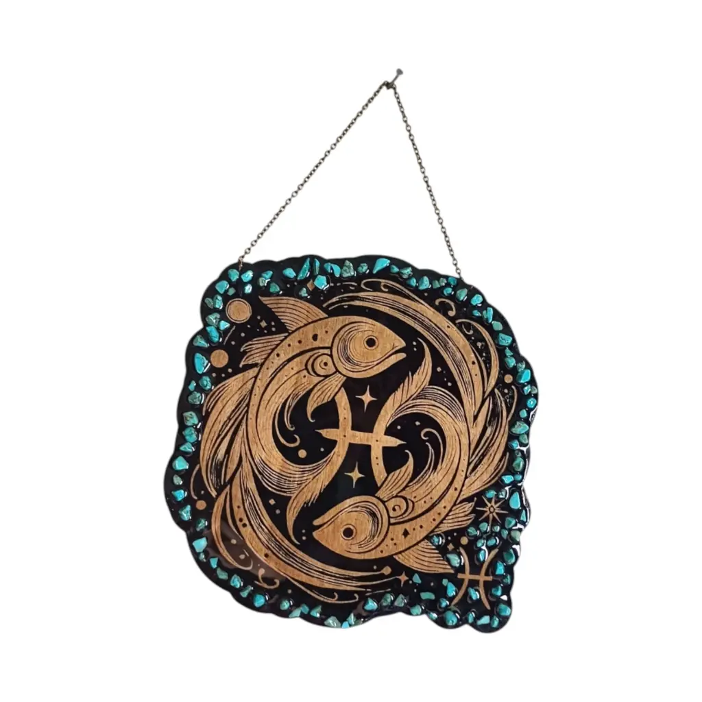 blacksoulcreations-decoration-signe-astrologique-bois-poisson-pierres-naturelles
