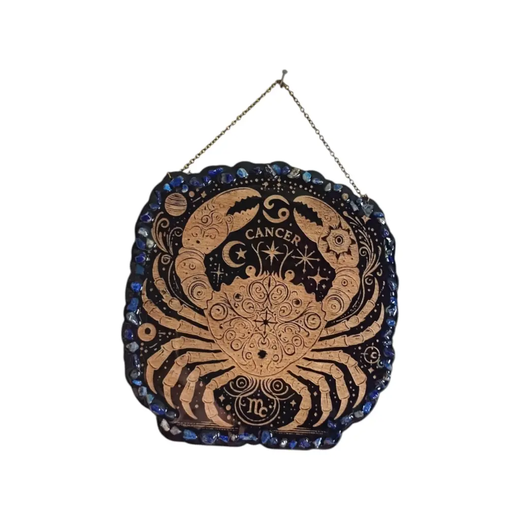 blacksoulcreations-decoration-signe-astrologique-bois-cancer-pierres-naturelles