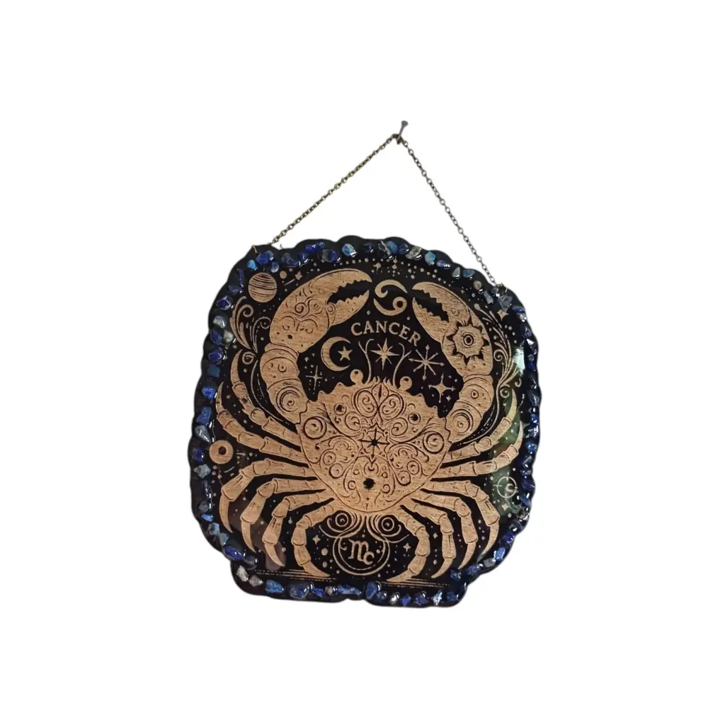 blacksoulcreations-decoration-signe-astrologique-bois-cancer-pierres-naturelles