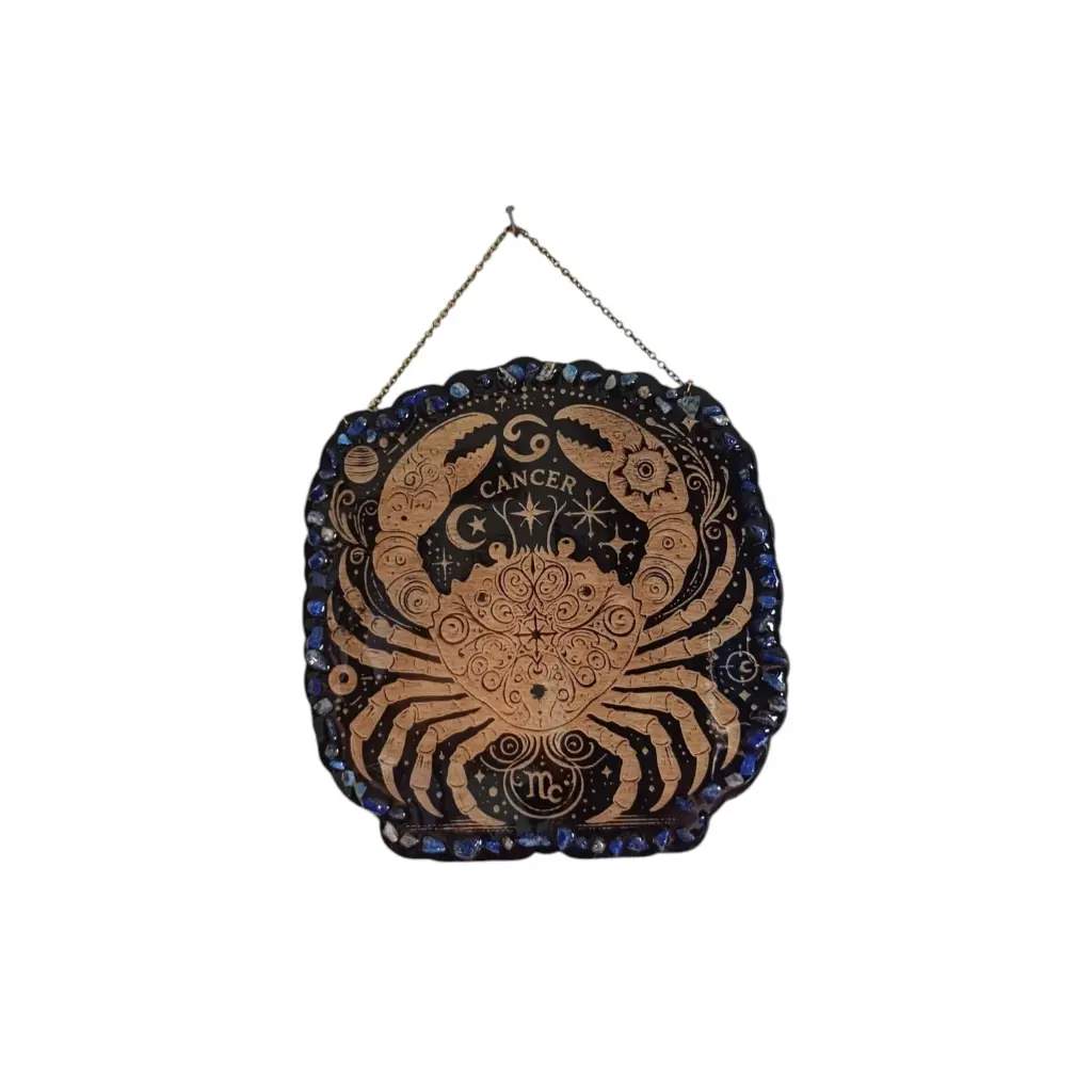 blacksoulcreations-decoration-signe-astrologique-bois-cancer-pierres-naturelles