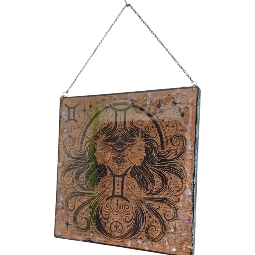 blacksoulcreations-decoration-signe-astrologie-gemeaux-bois-pierres-naturelles