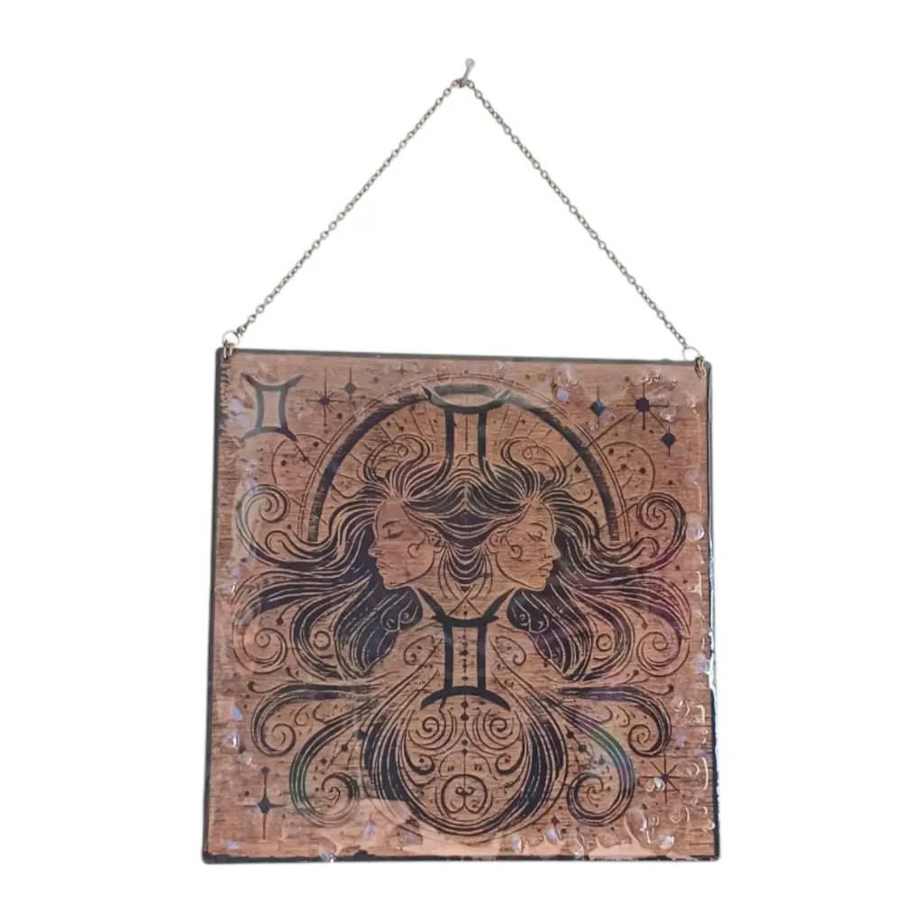 blacksoulcreations-decoration-signe-astrologie-gemeaux-bois-pierres-naturelles