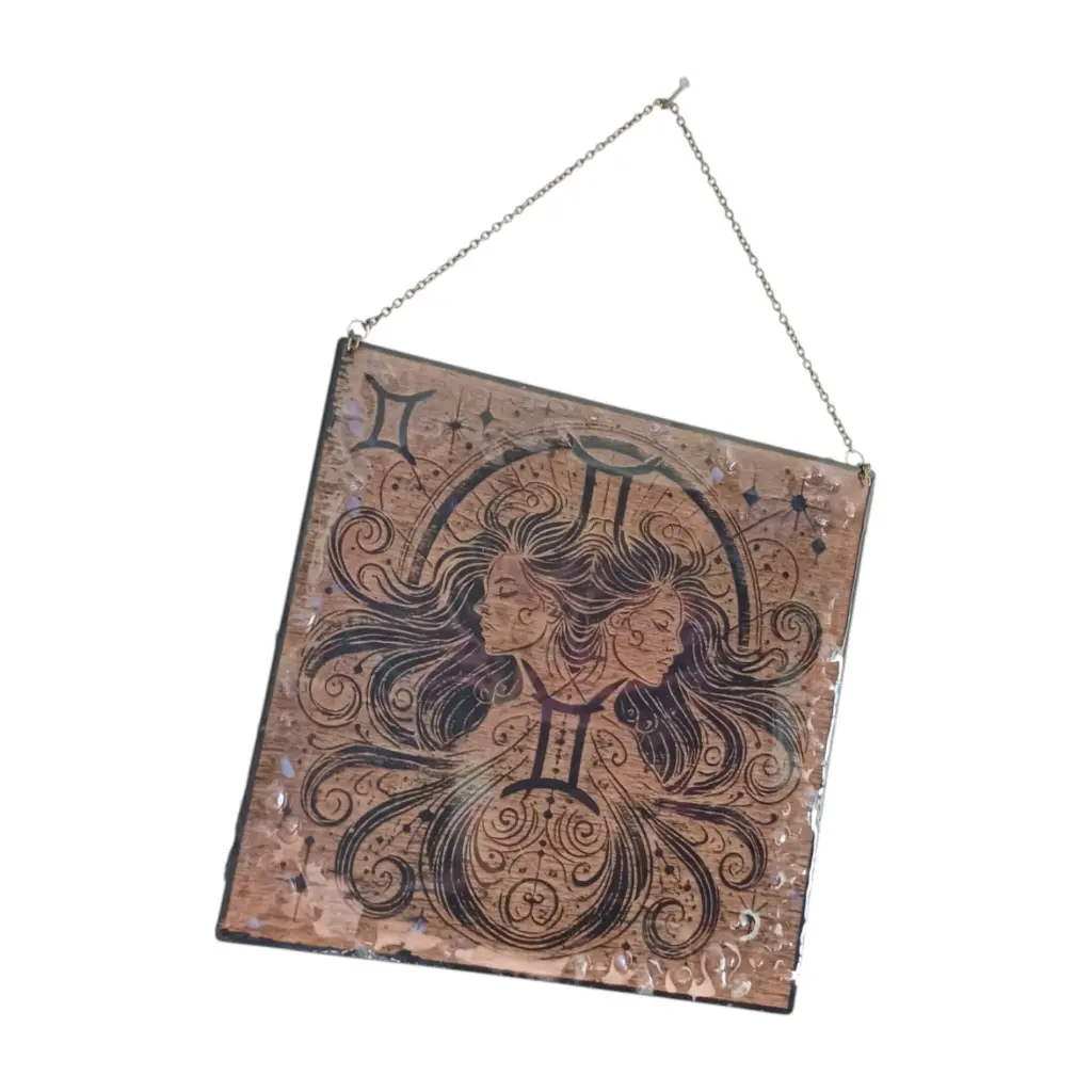 blacksoulcreations-decoration-signe-astrologie-gemeaux-bois-pierres-naturelles
