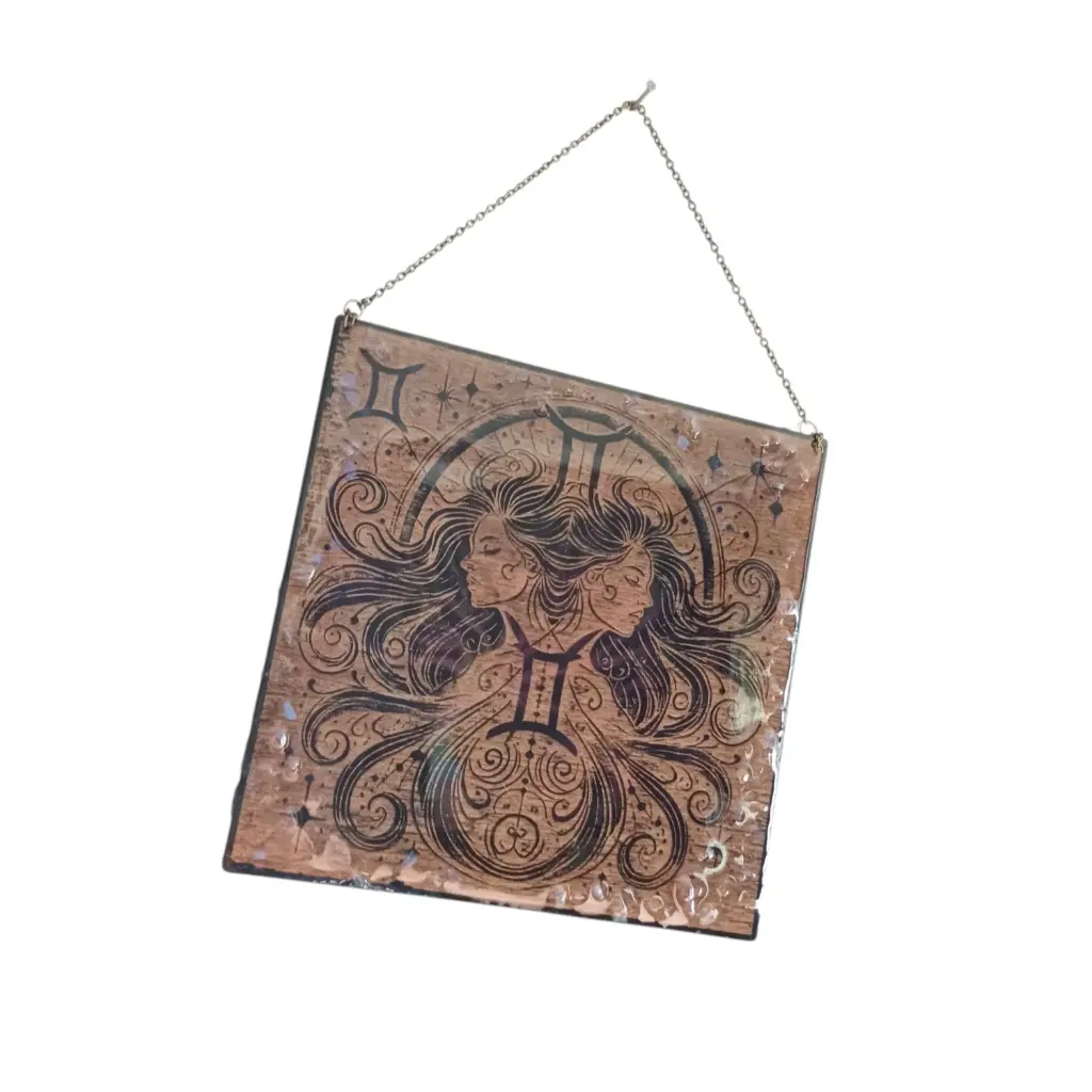 blacksoulcreations-decoration-signe-astrologie-gemeaux-bois-pierres-naturelles