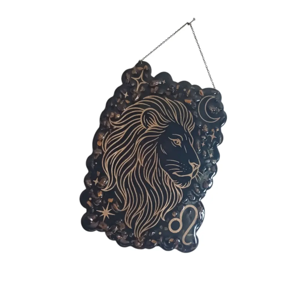 blacksoulcreations-decoration-signe-astrologie-lion-bois-pierres-naturelles