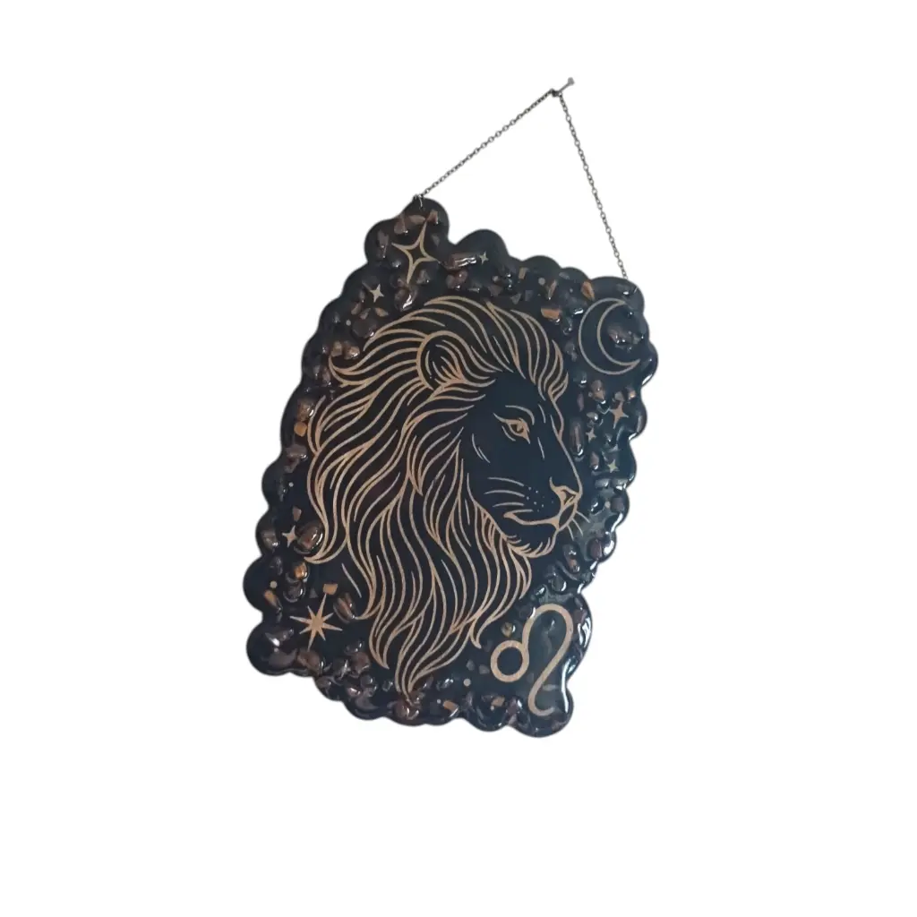 blacksoulcreations-decoration-signe-astrologie-lion-bois-pierres-naturelles