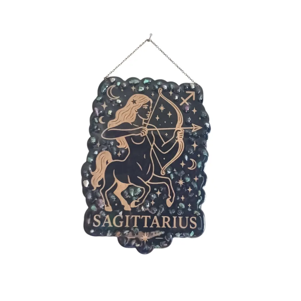 blacksoulcreations-decoration-signe-astrologie-sagittaire-bois-pierres-naturelles
