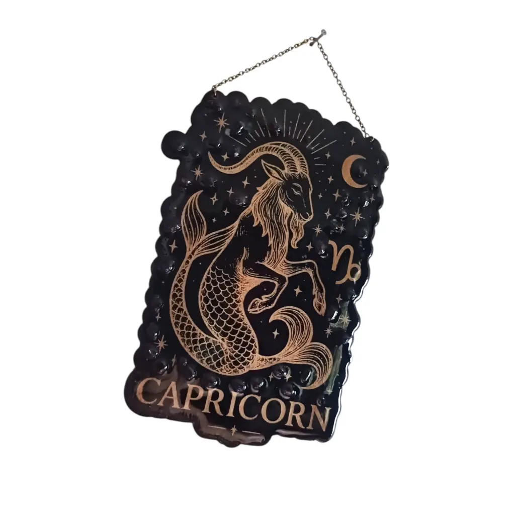 blacksoulcreations-decoration-signe-astrologie-capricorne-bois-pierres-naturelles