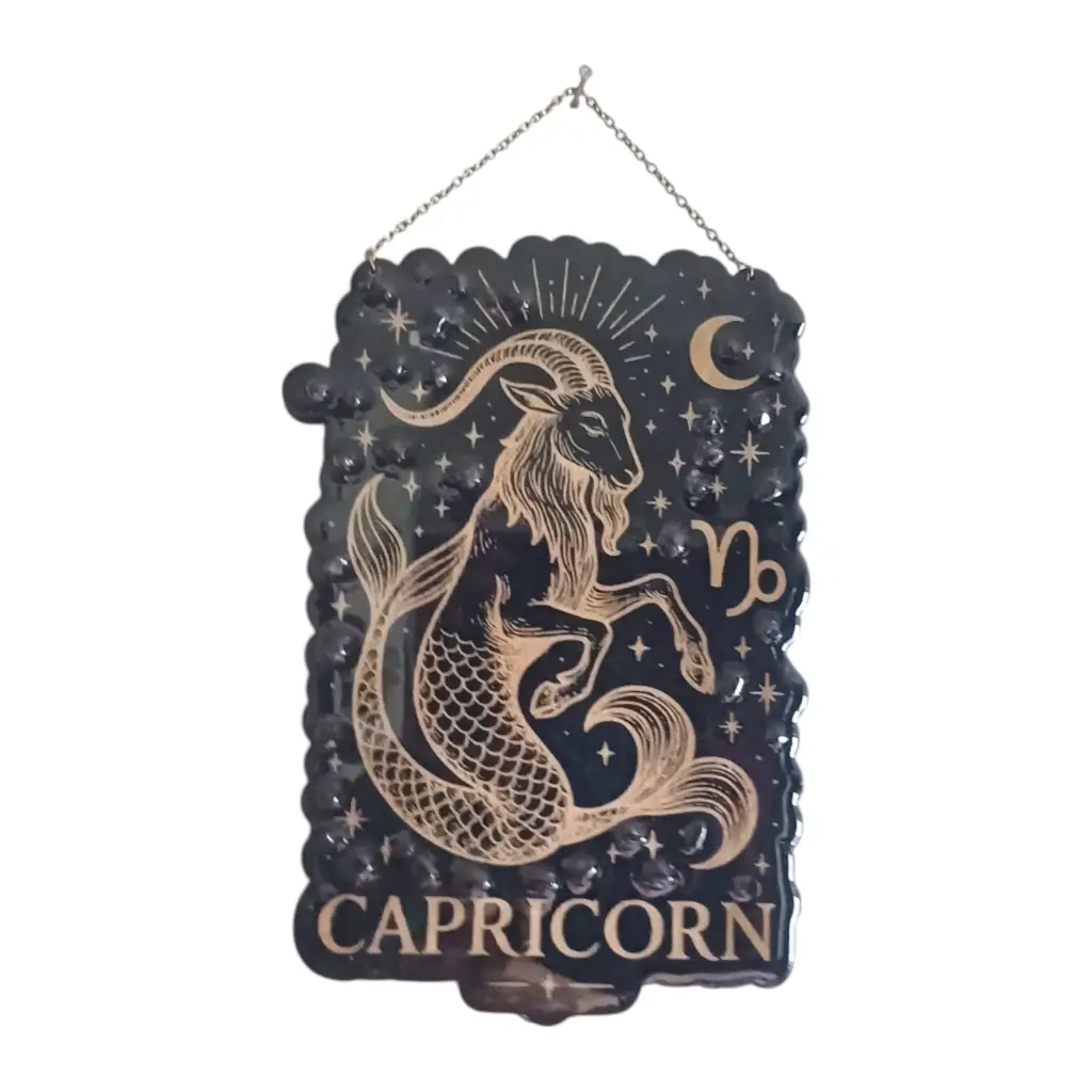blacksoulcreations-decoration-signe-astrologie-capricorne-bois-pierres-naturelles