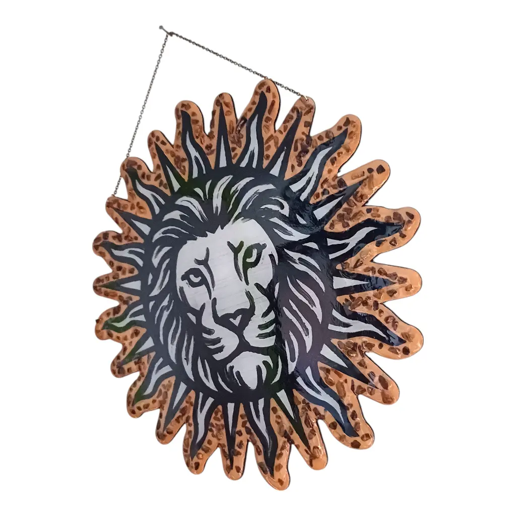 blacksoulcreations-decoration-lion-bois-pierres-naturelles