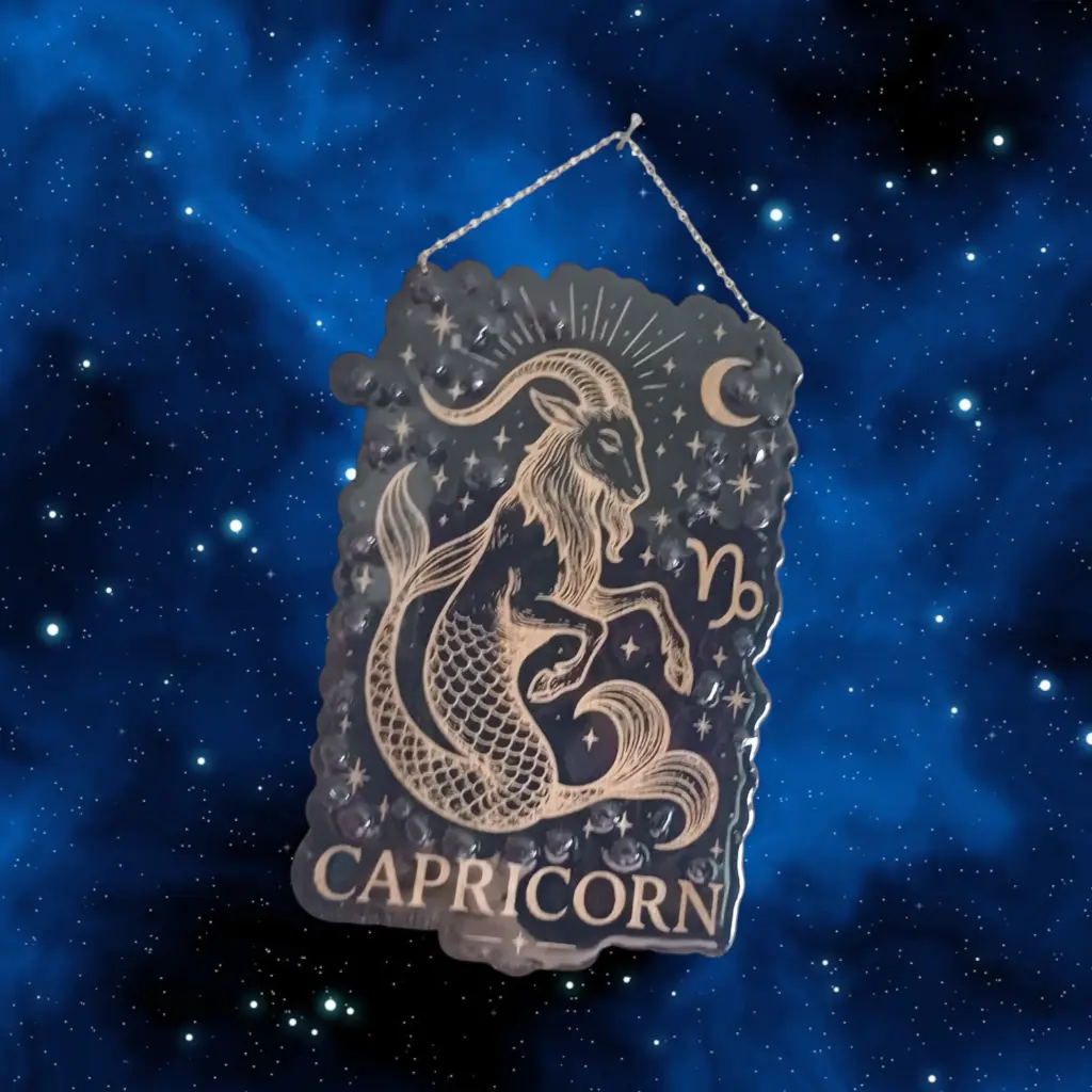 blacksoulcreations-decoration-signe-astrologie-capricorne-bois-pierres-naturelles