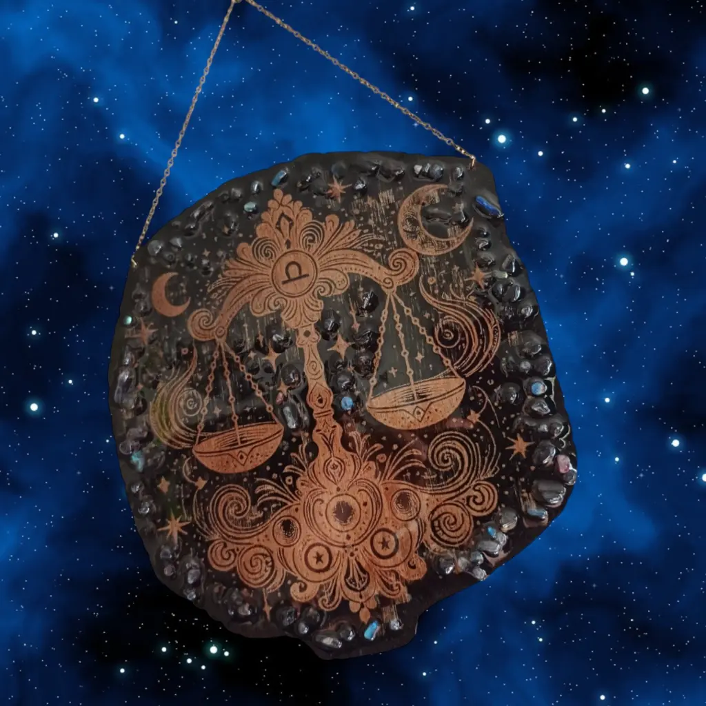 blacksoulcreations-decoration-signe-astrologie-balance-bois-pierres-naturelles