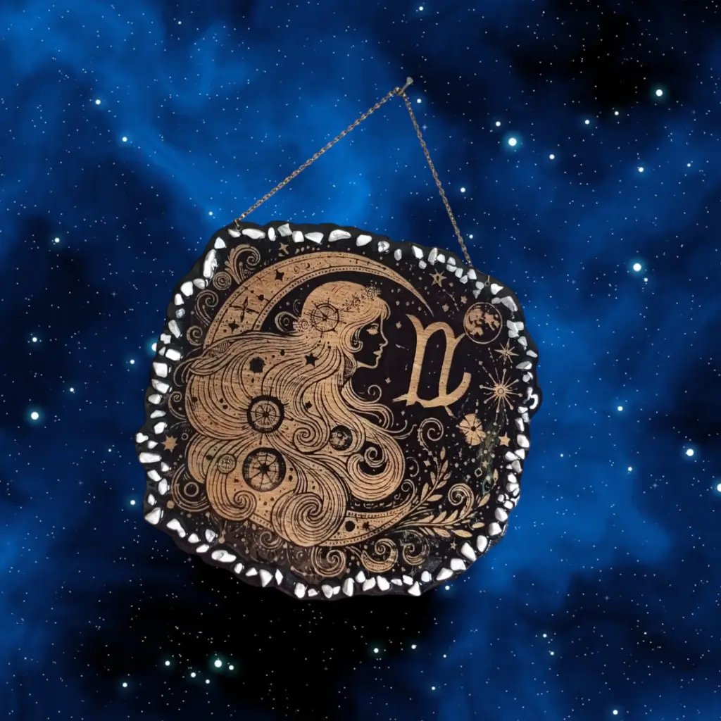 blacksoulcreations-decoration-signe-astrologie-vierge-bois-pierres-naturelles
