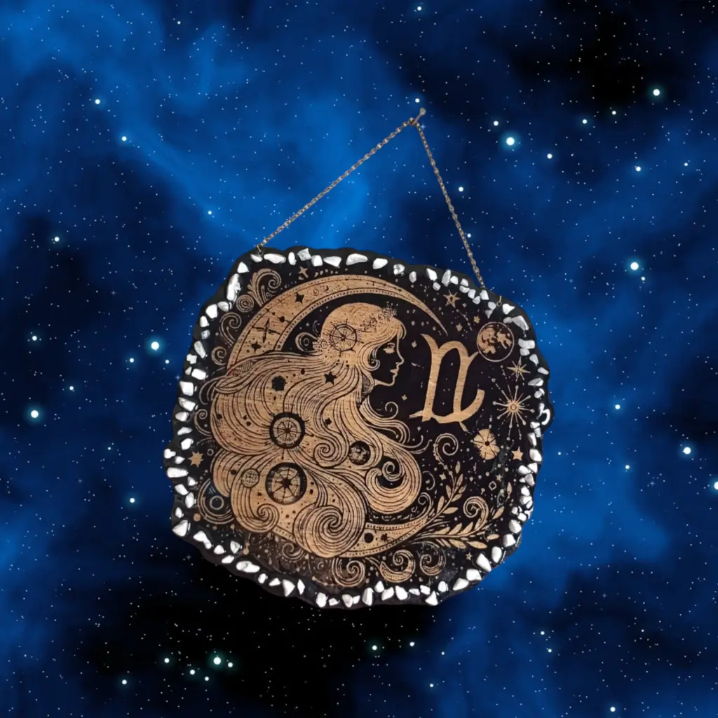 blacksoulcreations-decoration-signe-astrologie-vierge-bois-pierres-naturelles