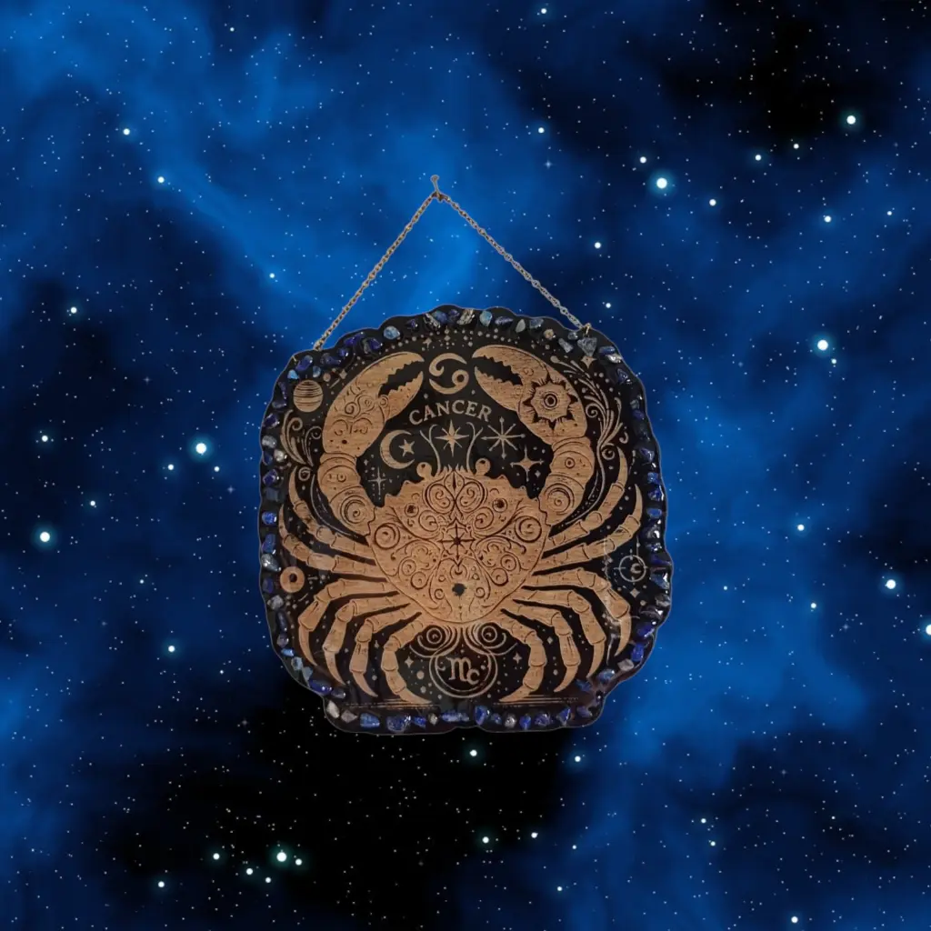 blacksoulcreations-decoration-signe-astrologique-bois-cancer-pierres-naturelles