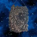 blacksoulcreations-decoration-signe-astrologique-bois-lion-pierres-naturelles