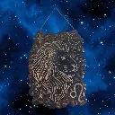 blacksoulcreations-decoration-signe-astrologique-bois-lion-pierres-naturelles