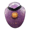 Pendentif ours en bois gravé avec pierres naturelles