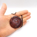 Pendentifs spirale en bois peint à la main 