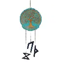 Décoration en bois Yggdrasil avec pierres naturelles