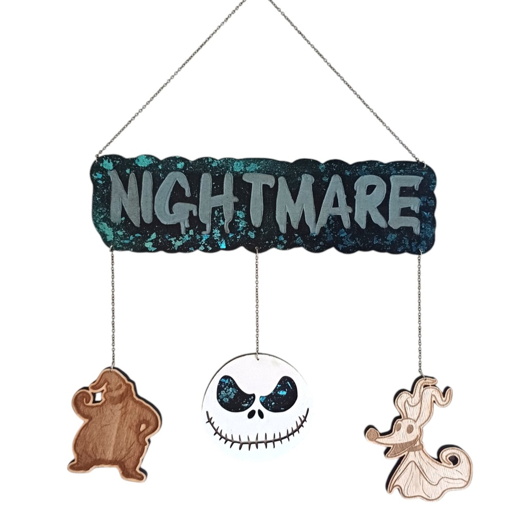 Nightmare wooden decoration