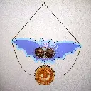 Décoration chauve-souris en bois  