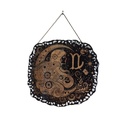 Décoration signe astrologique en bois Vierge avec pierres naturelles 