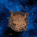 Taurus wooden astrological sign decoration and natural stones