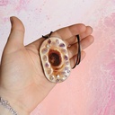 wooden eye talisman natural stones amethyst