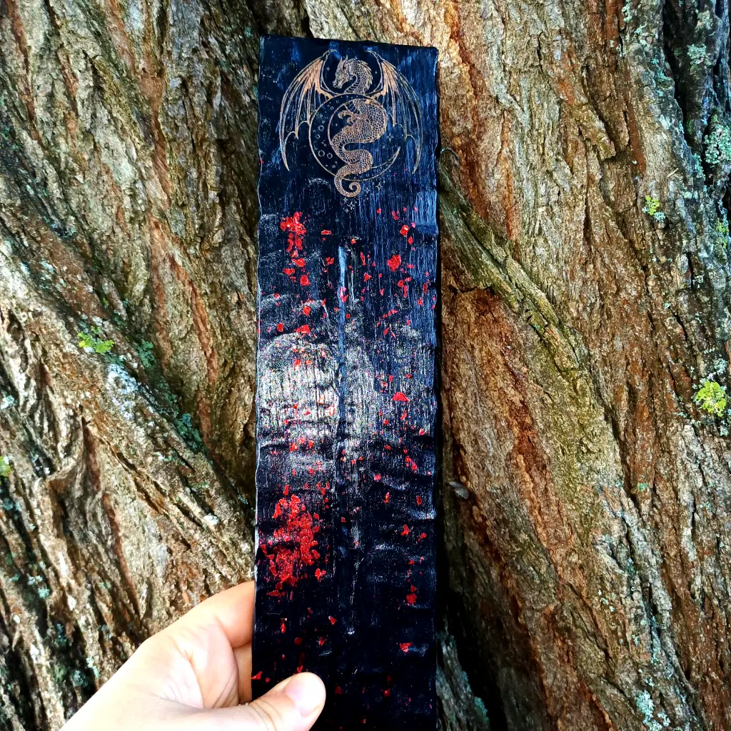 Porte-encens en bois Dragon