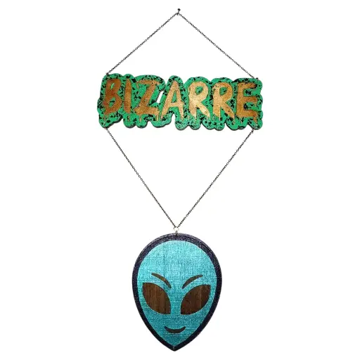 Décoration en bois Alien 