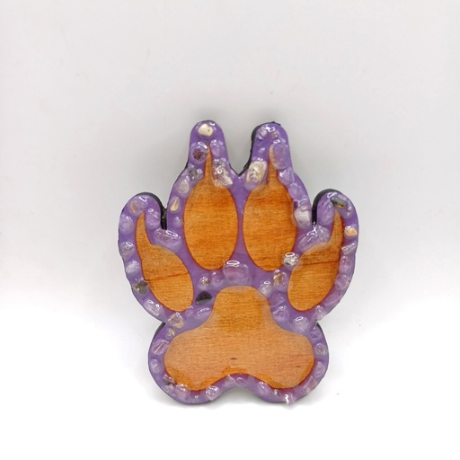 Décoration en bois patte de loup et pierres naturelles 