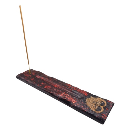 Porte-encens couple macabre en bois 