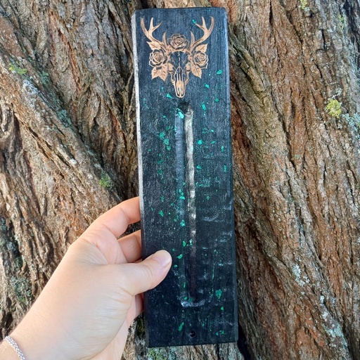 Deer skull Wooden incense holder 