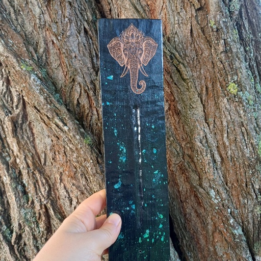 Elephant wooden incense holder 