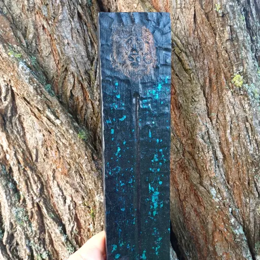 Lion wooden incense holder 